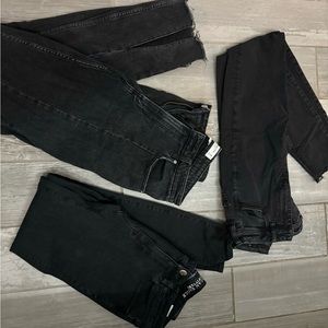 Abercrombie and fitch high rise 90’s straight.split hem size 6L